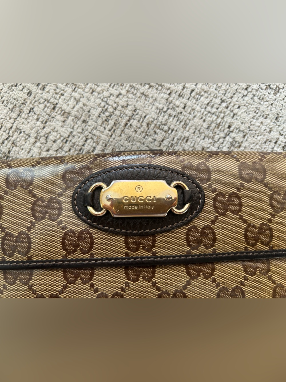 Authentic Gucci Brown GG Canvas Continental Wallet - Picture 2 of 13